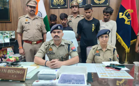 Crime News : पुलिस ने बाइक चोर गिरोह का किया पर्दाफाश, 4 गिरफ्तार