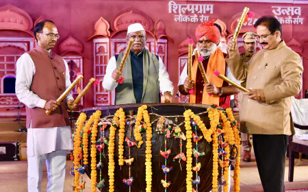 राज्यपाल ने नगाड़ा वादन से किया शिल्पग्राम उत्सव 2024 का शुभारंभ, लोक कलाकारों और शिल्पकारों को प्रोत्साहित करने की अपील