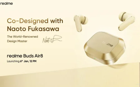 Realme Buds Air 8 यूनिक डिजाइन के साथ 6 जनवरी को होंगे लॉन्च