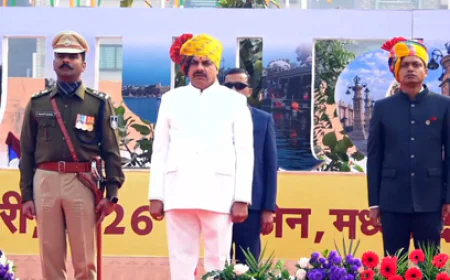 मध्य प्रदेश में गणतंत्र दिवस की धूम! राज्यपाल ने भोपाल और CM मोहन यादव ने उज्जैन में फहराया तिरंगा; 2026 को 'कृषि वर्ष' घोषित किया