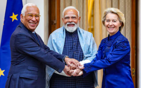 भारत-EU ट्रेड डील: 1.4 अरब भारतीयों के लिए खुलेंगे सुनहरे अवसर; PM मोदी बोले— 'यह विकसित भारत की नींव', पीयूष गोयल का कांग्रेस को करारा जवाब!