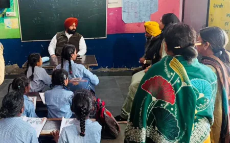 शिक्षा मंत्री का अचानक एक्शन: माछीवाड़ा के स्कूल में मिलीं गंभीर कमियां, 6 अध्यापकों को थमाया नोटिस; 'शिक्षा क्रांति' में लापरवाही बर्दाश्त नहीं