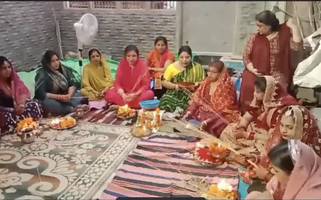 अयोध्या में सुहागिन महिलाओं ने बड़े धूमधाम से मनाया करवा चौथ