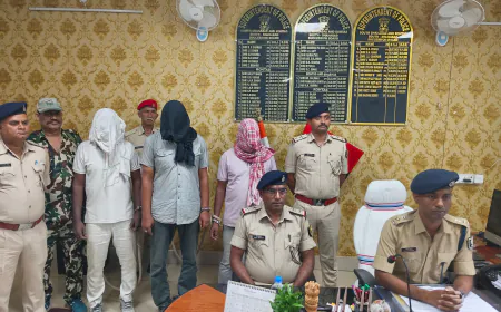 रोहतास पुलिस ने 23 किलो गांजा के साथ तीन तस्करों को किया गिरफ्तार