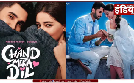 अनन्या पांडे और लक्ष्य लालवानी की रोमांटिक फिल्म 'चांद मेरा दिल' का पोस्टर रिलीज