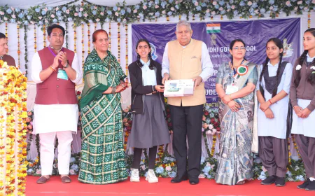 उपराष्ट्रपति जगदीप धनखड़ का झुंझुनूं दौरा, विद्यार्थियों से किया संवाद —नारी सशक्तिकरण पर दिया बल