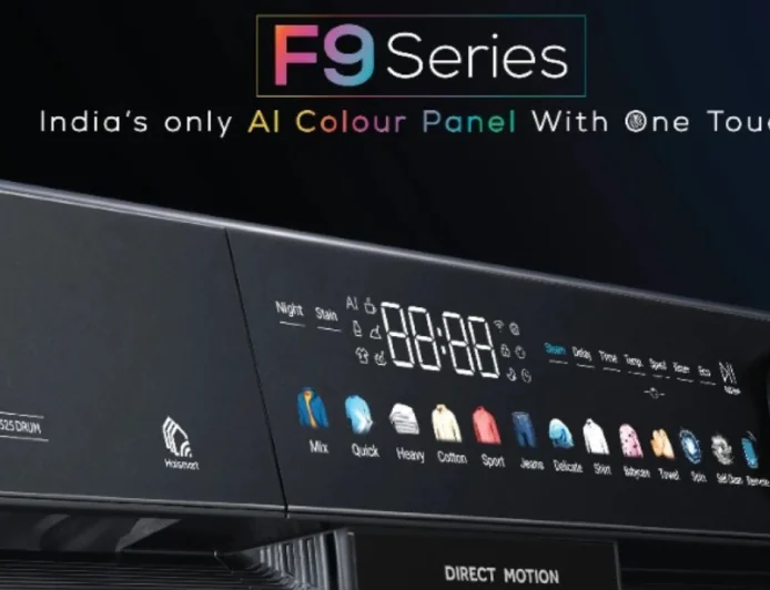 Haier F9 सीरीज़ हुई लॉन्च पहली AI कलर टच पैनल वाशिंग मशीन अब भारत में