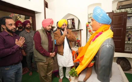 CM भगवंत सिंह मान ने शहीद करतार सिंह सराभा के पैतृक गांव के लिए 45.84 करोड़ रुपये के विकास प्रोजेक्टों की घोषणा की