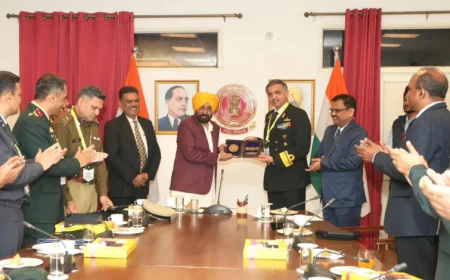 Punjab News: नेशनल डिफेंस कॉलेज के प्रतिनिधिमंडल से मिले सीएम भगवंत मान, बोले– पंजाब भारत का अन्नदाता और खड़गभुजा