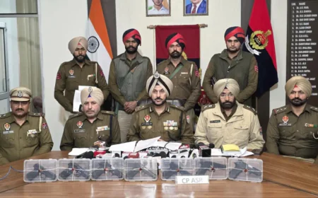 अमृतसर में अवैध हथियार तस्करी मॉड्यूल का भंडाफोड़, 7 विदेशी पिस्तौलों के साथ 3 आरोपी गिरफ्तार