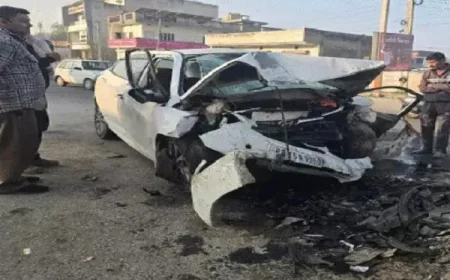 अबोहर में भीषण सड़क हादसा: अनियंत्रित कार चौक से टकराई, दो सगे भाइयों समेत तीन युवकों की मौत