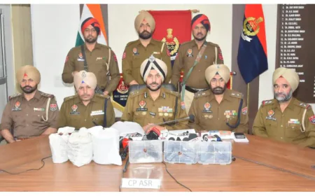 पंजाब पुलिस की बड़ी स्ट्राइक: अमृतसर में तीन इंटरनेशनल ड्रग और हथियार मॉड्यूल का भंडाफोड़, 10 गिरफ्तार