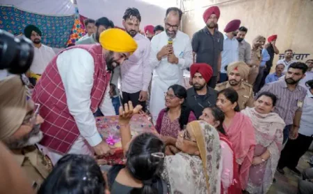 पंजाब के मुख्यमंत्री भगवंत मान का आदमपुर दौरा: 'आप' सरकार की उपलब्धियां गिनाईं; विरोधियों पर तीखा हमला