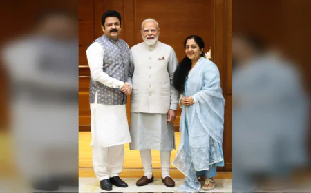 कृष्णा कुमार ने परिवार के साथ प्रधानमंत्री मोदी से मुलाकात पर खुशी जाहिर की