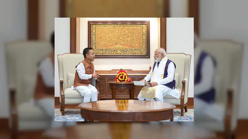 सिक्किम के मुख्यमंत्री प्रेम सिंह तमांग ने की प्रधानमंत्री मोदी से मुलाकात, 'नाथू ला' व्यापार मार्ग खुलने पर जताया आभार
