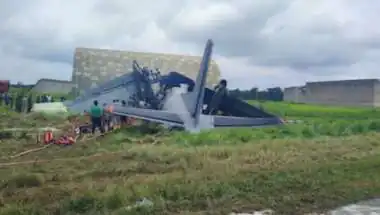 जोरहाट एयरफोर्स स्टेशन पर AN-32 विमान क्रैश, लैंडिंग के दौरान लगी आग