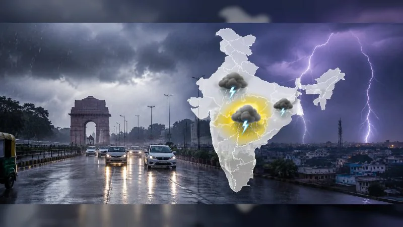 Weather Alert: दिल्ली-NCR से MP तक बदला मौसम, 14 राज्यों में बारिश, आंधी और बिजली का अलर्ट