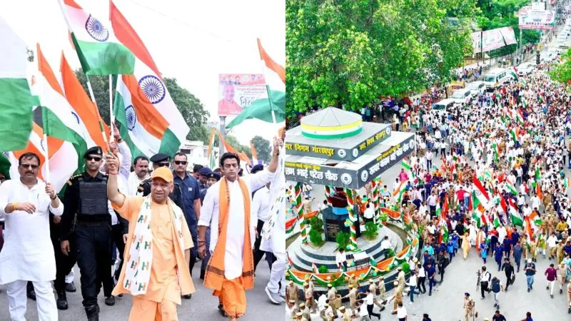 Gorakhpur Tiranga Yatra : गोरखपुर की सड़कों पर दिखा देशभक्ति का जोश, CM योगी ने संभाली तिरंगा यात्रा की कमान